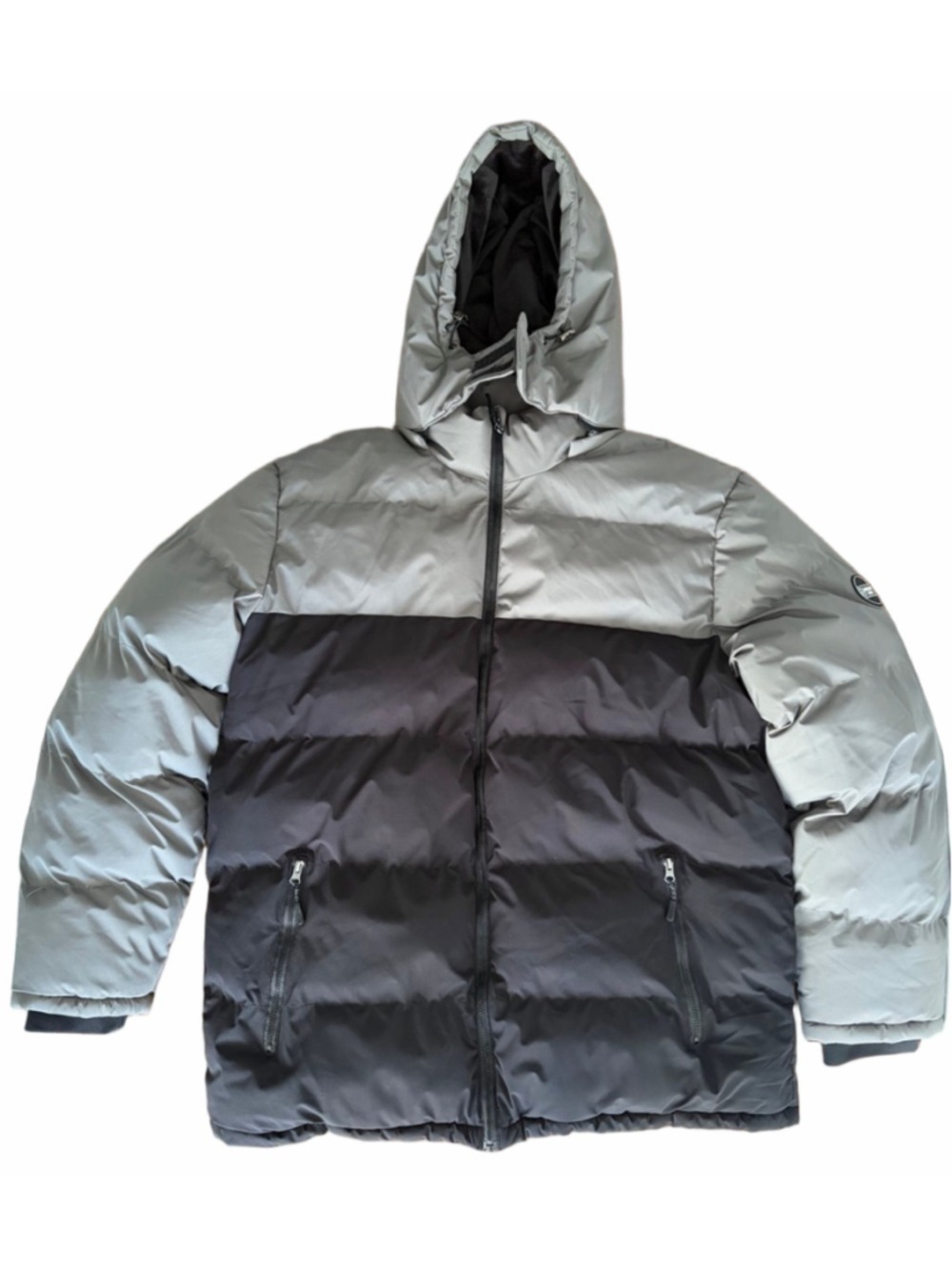 Men's MOTION GEAR Puffer Jacket XXL Gray Black